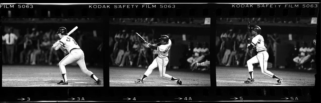 Lou Whitaker batting sequence - film strip style
